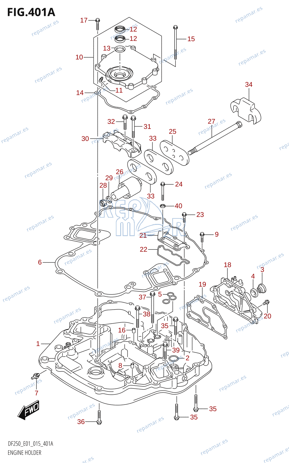 401A - ENGINE HOLDER (DF200T:E01)