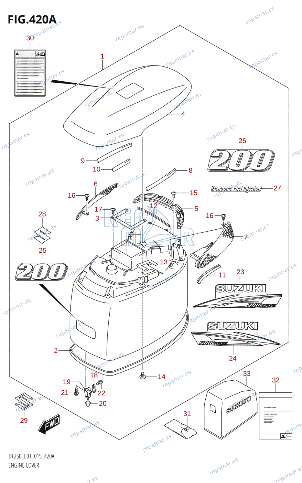 420A - ENGINE COVER ((DF200T,DF200Z):E01)