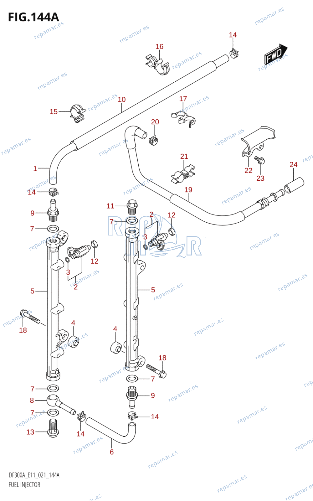 144A - FUEL INJECTOR (E01,E03,E11)