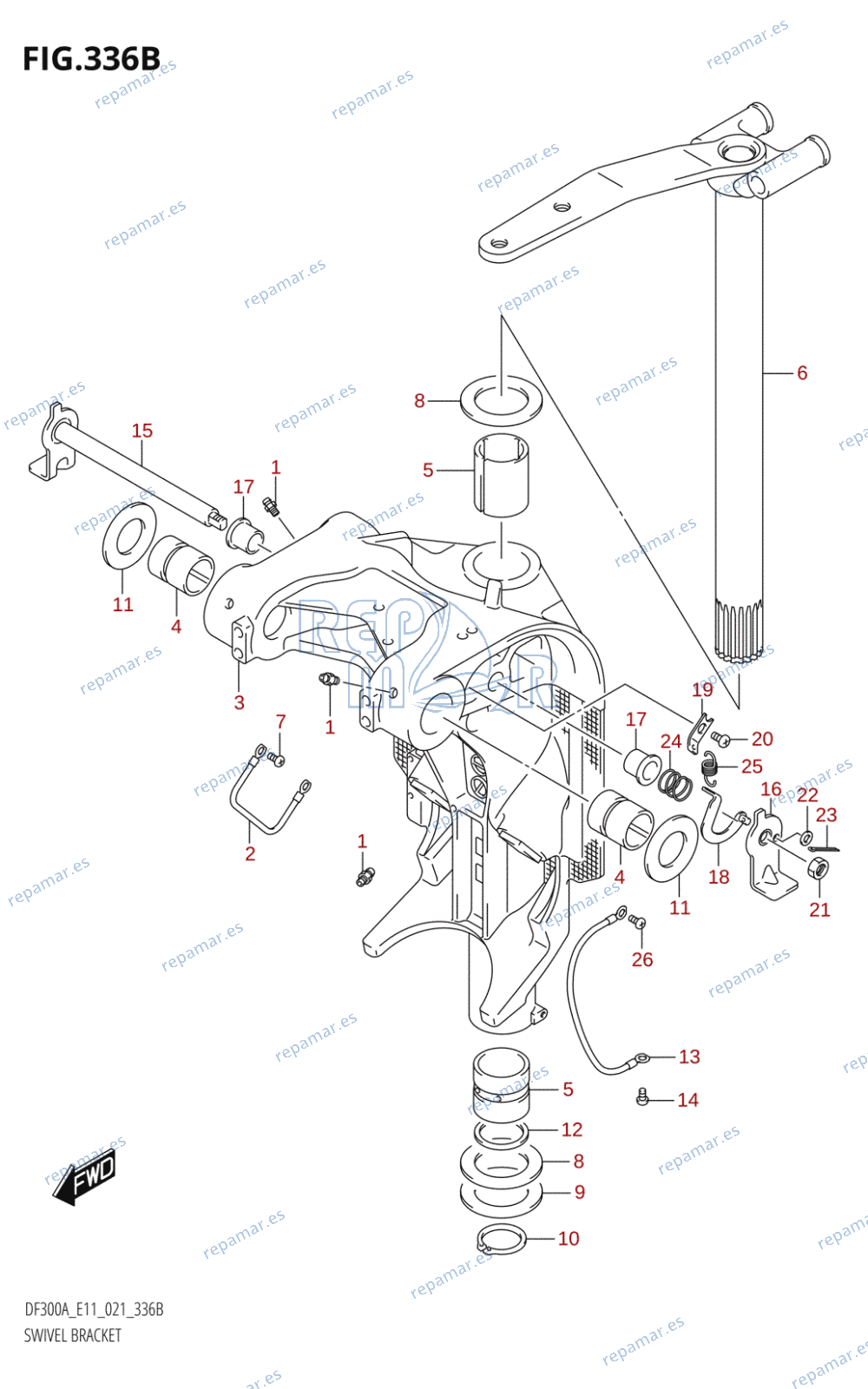 336B - SWIVEL BRACKET (L-TRANSOM)