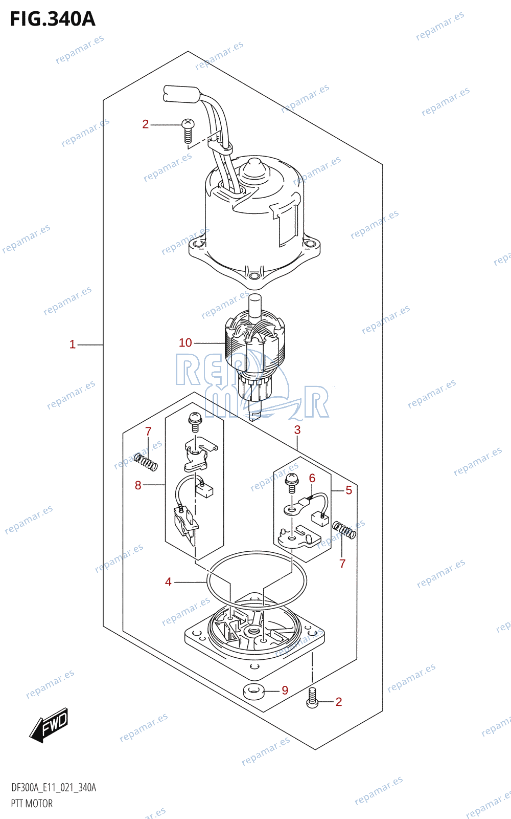 340A - PTT MOTOR (X-TRANSOM,XX-TRANSOM)