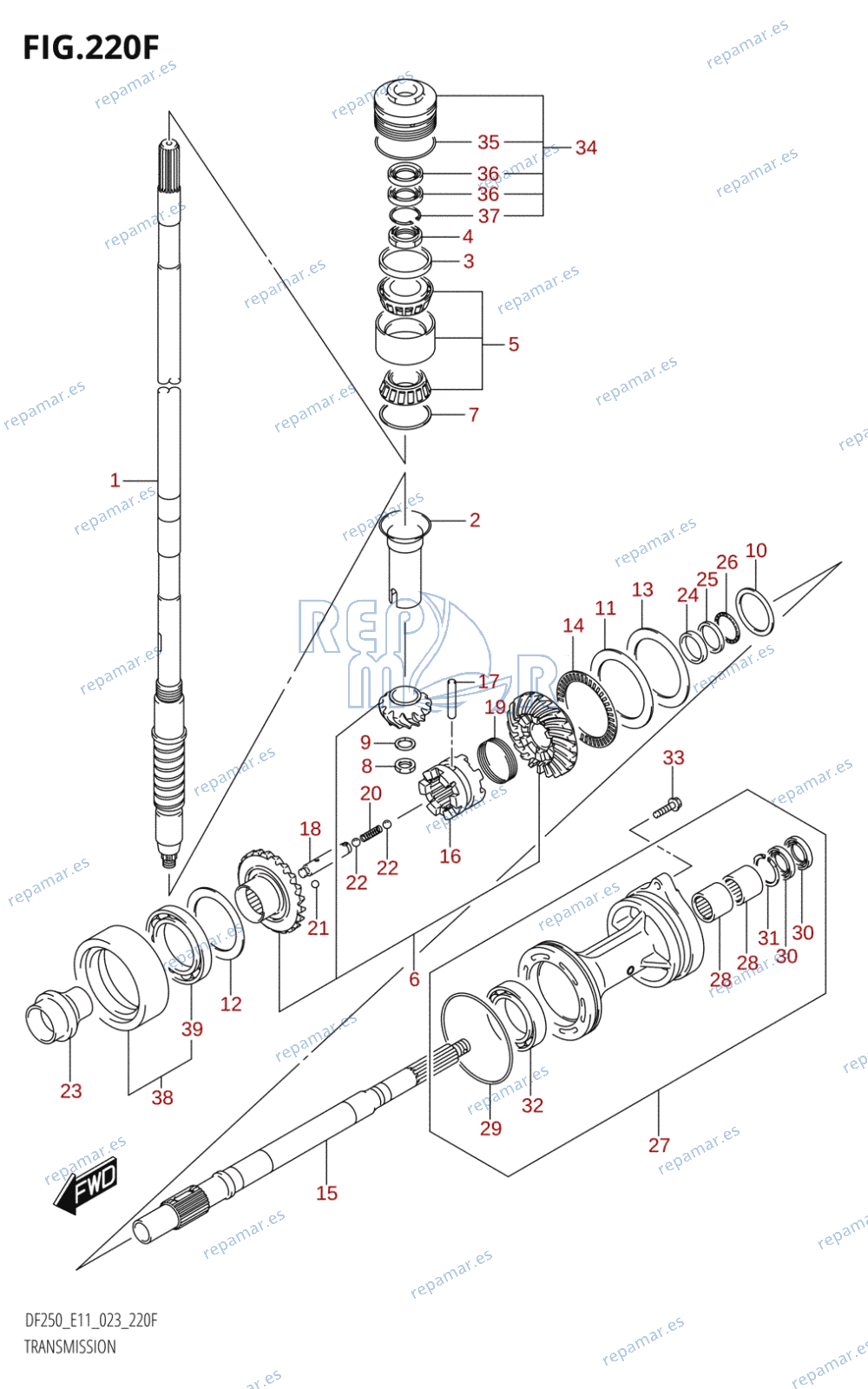 220F - TRANSMISSION (DF250Z)