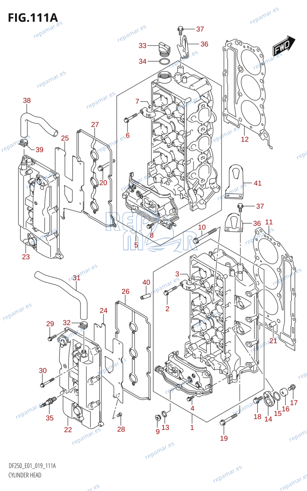 111A - CYLINDER HEAD (DF200T,DF200Z,DF225T,DF225Z)