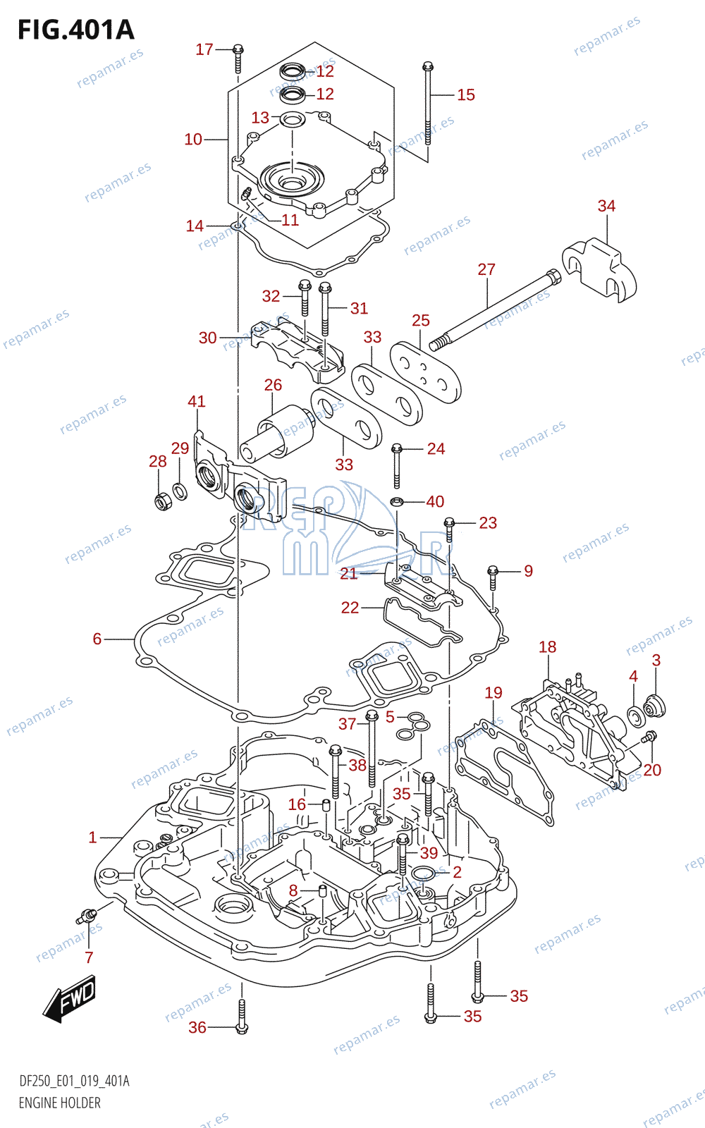 401A - ENGINE HOLDER (DF200T)