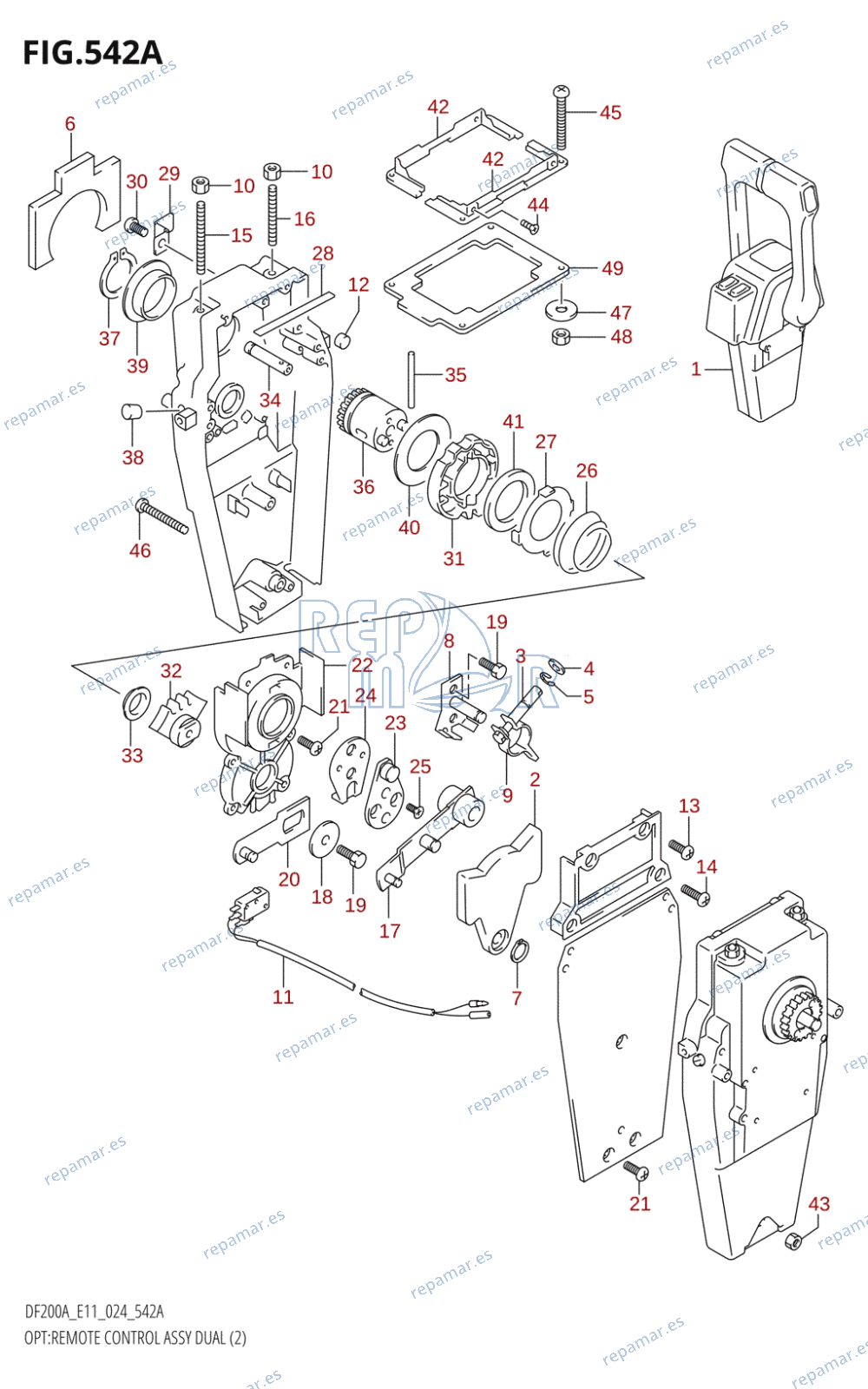 542A - OPT:REMOTE CONTROL ASSY DUAL (2)