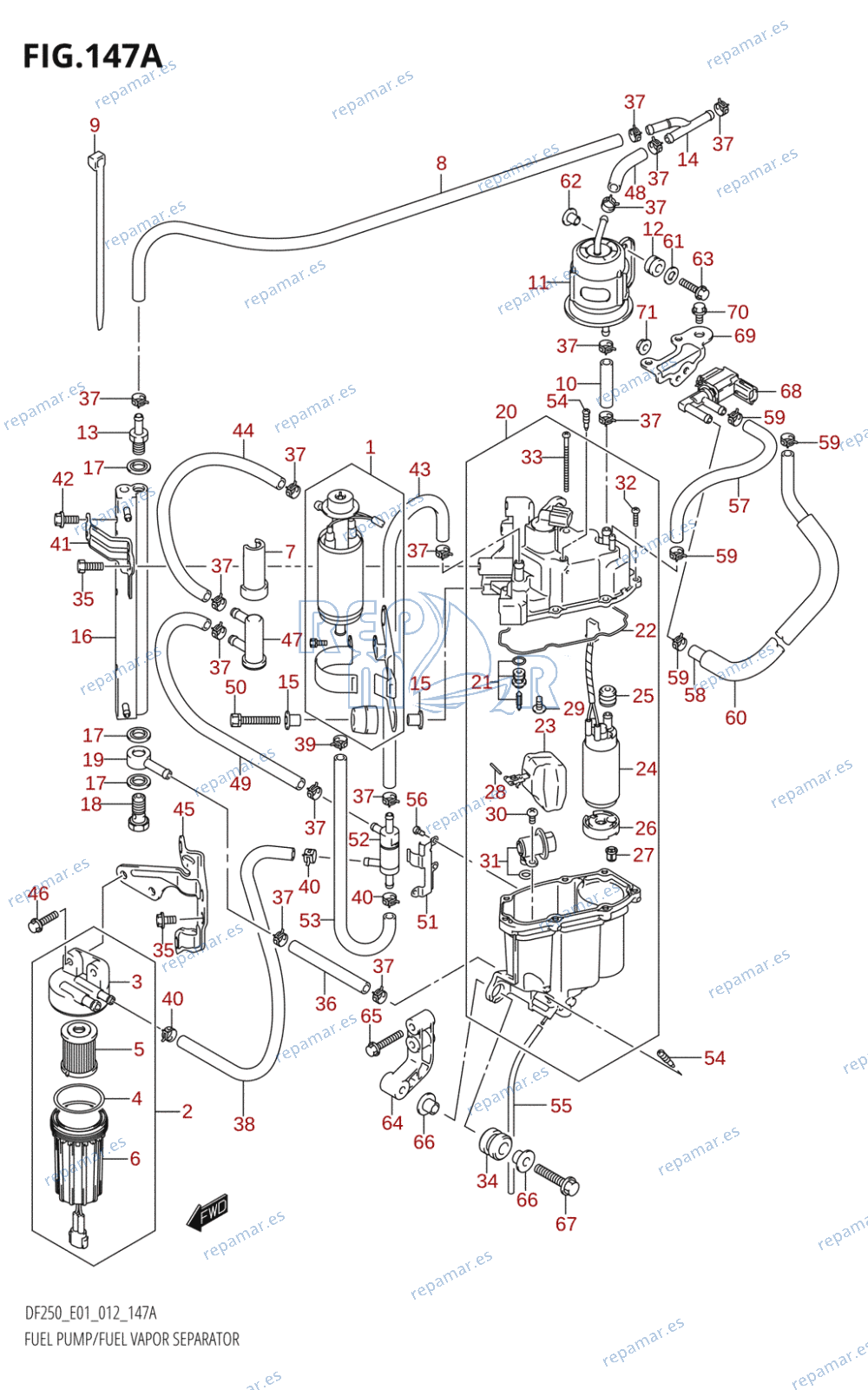 147A - FUEL PUMP /​ FUEL VAPOR SEPARATOR (DF200T:E01)