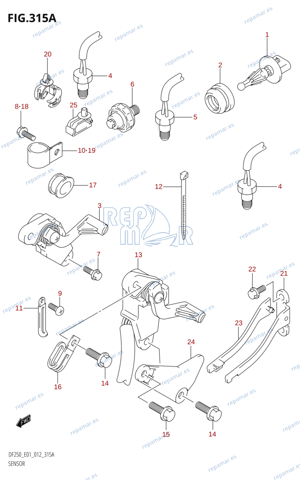 315A - SENSOR (DF200T:E01)