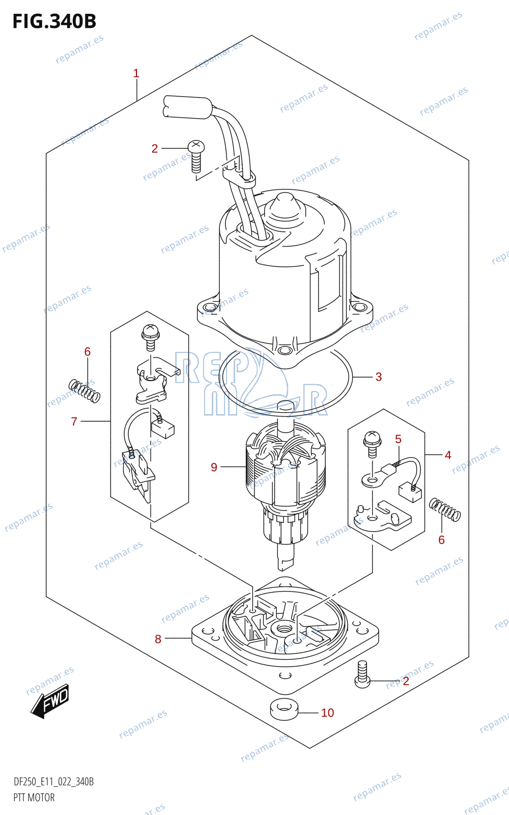 340B - PTT MOTOR (X-TRANSOM,XX-TRANSOM)