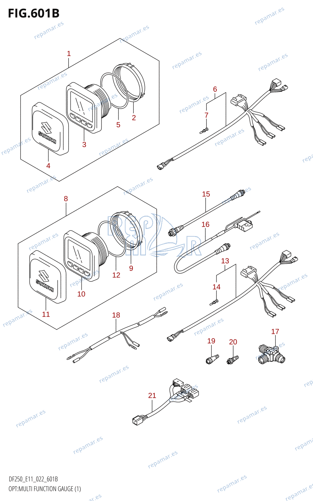 601B - OPT:MULTI FUNCTION GAUGE (1) (022)