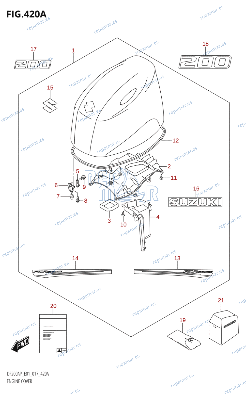 420A - ENGINE COVER (DF200AP:E01)