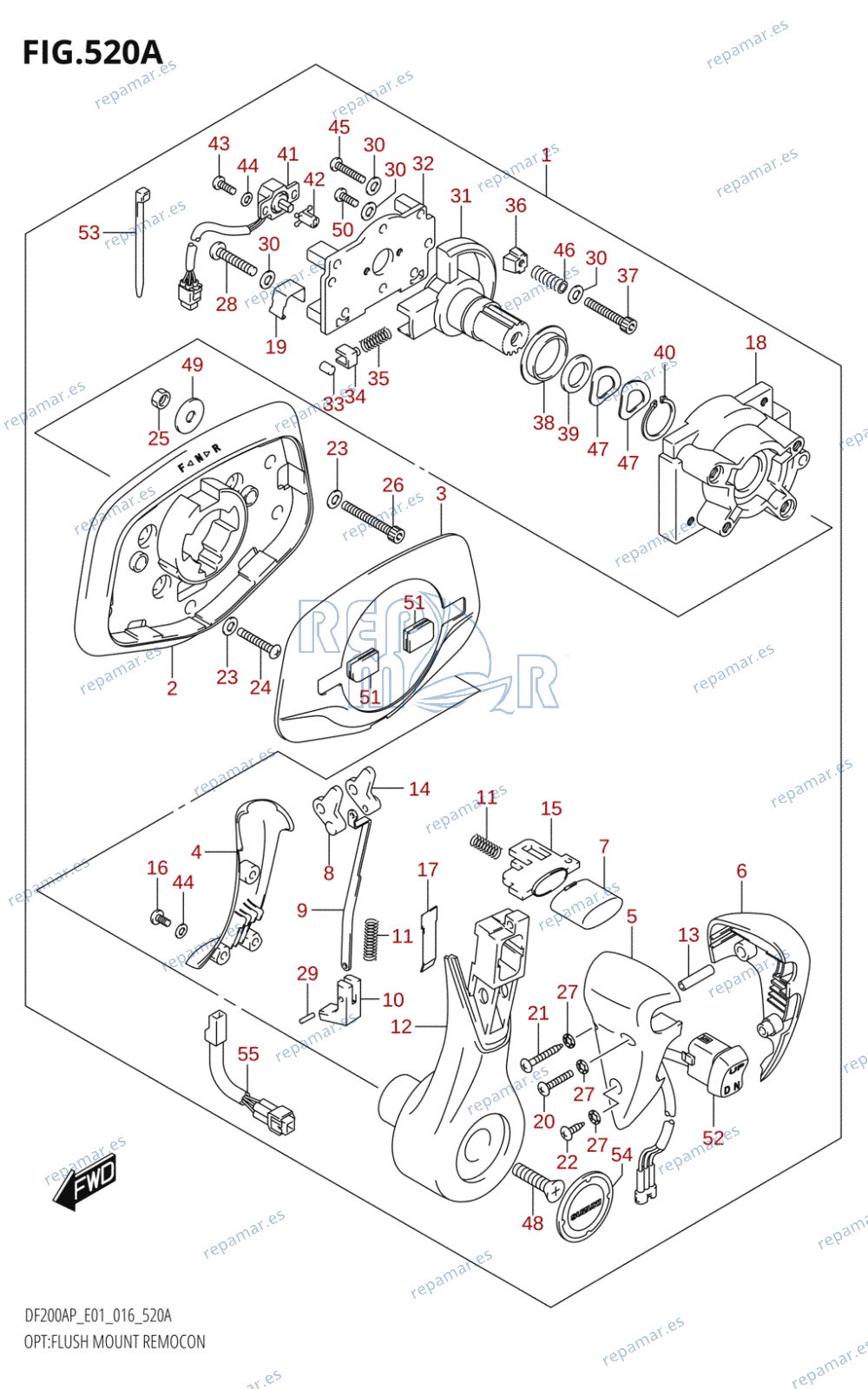 520A - OPT:FLUSH MOUNT REMOCON