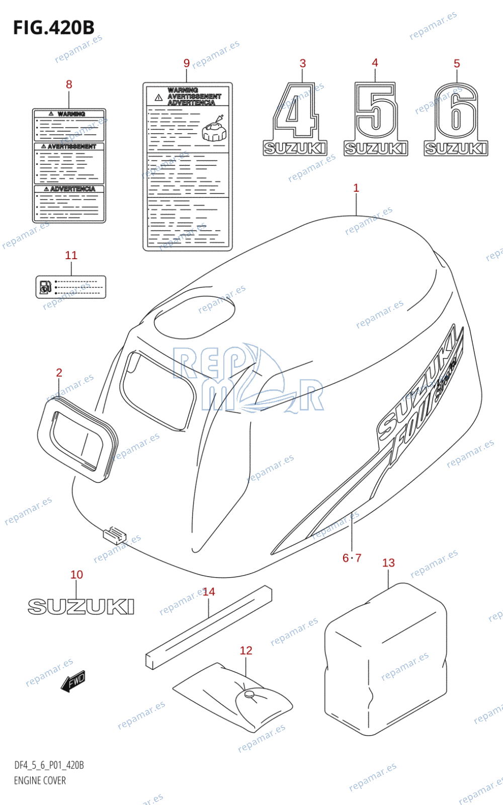 420B - ENGINE COVER (K3,K4,K5,K6,K7,K8,K9)