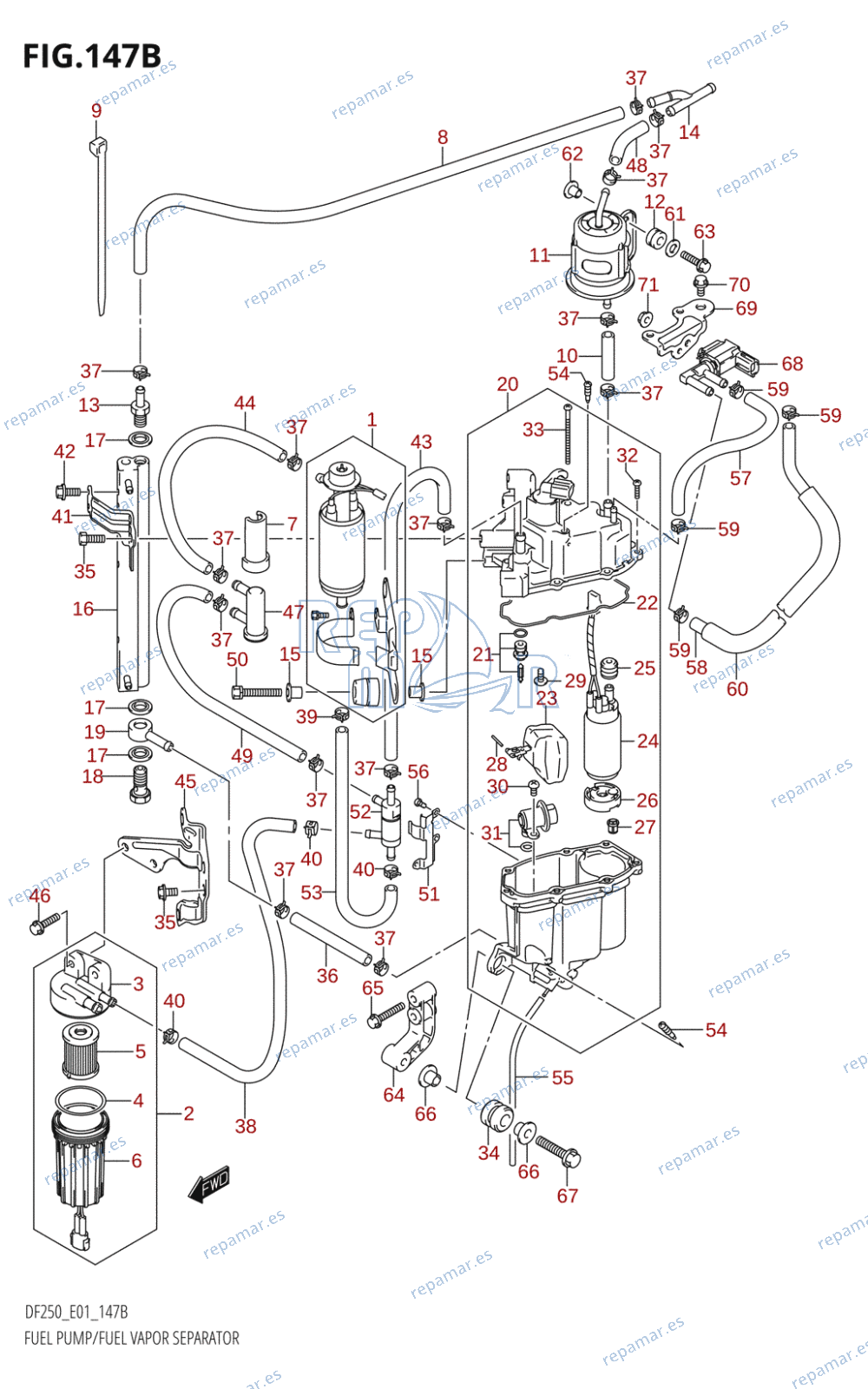 147B - FUEL PUMP /​ FUEL VAPOR SEPARATOR (011)