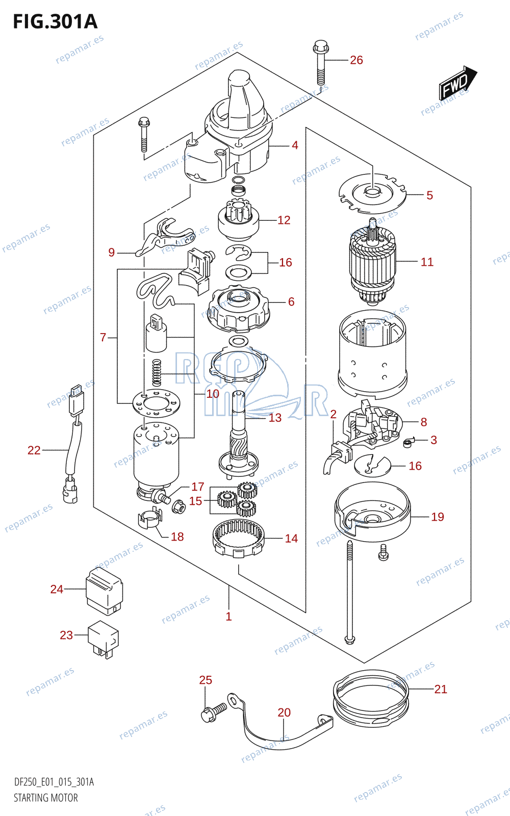 301A - STARTING MOTOR