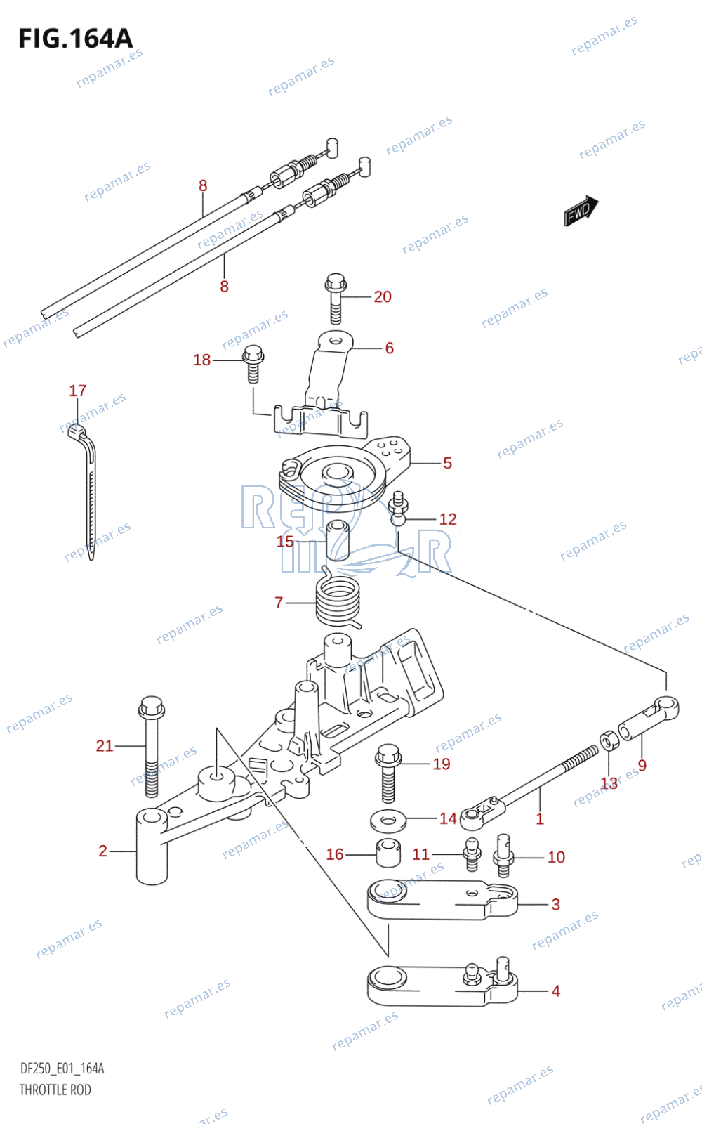 164A - THROTTLE ROD