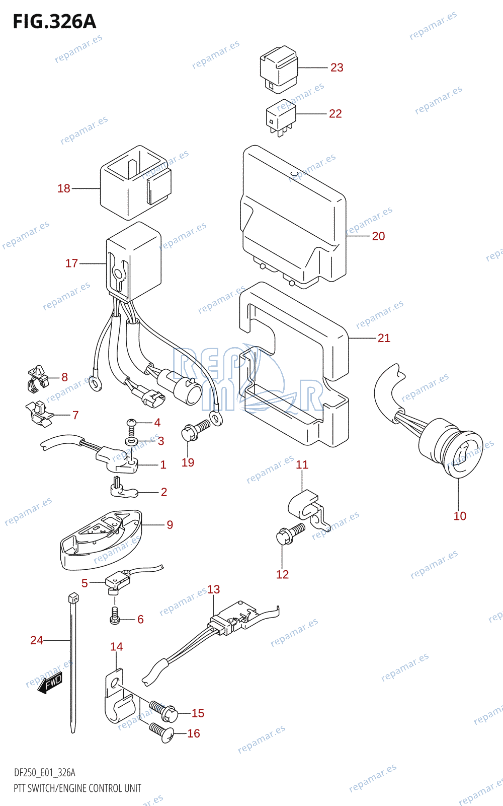 326A - PTT SWITCH /​ ENGINE CONTROL UNIT