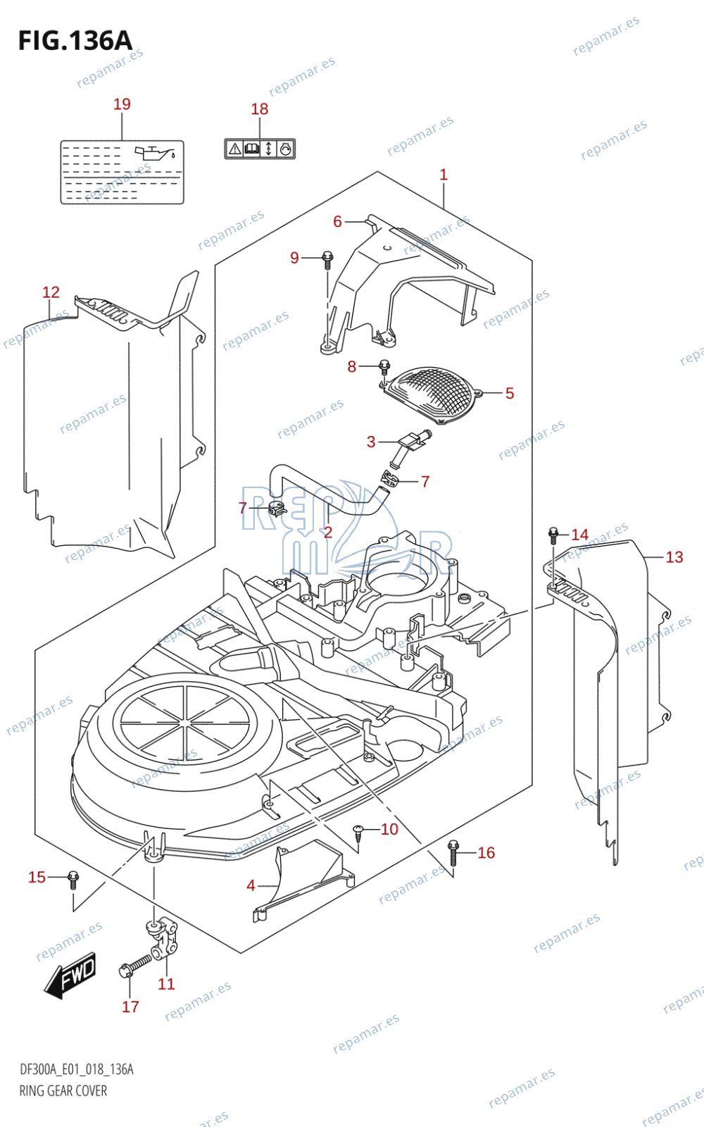 136A - RING GEAR COVER