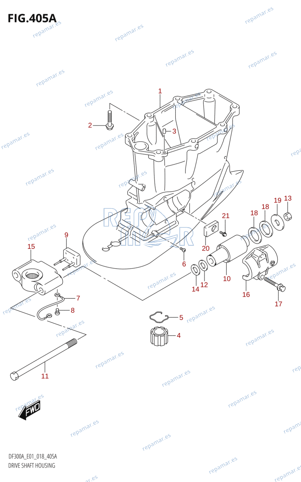 405A - DRIVE SHAFT HOUSING (X-TRANSOM)