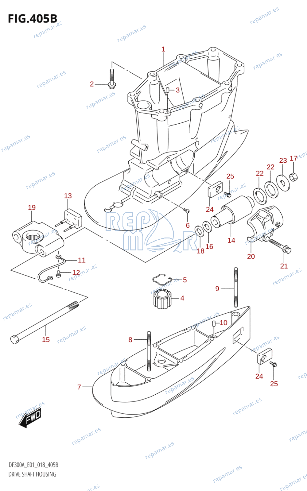 405B - DRIVE SHAFT HOUSING (XX-TRANSOM)