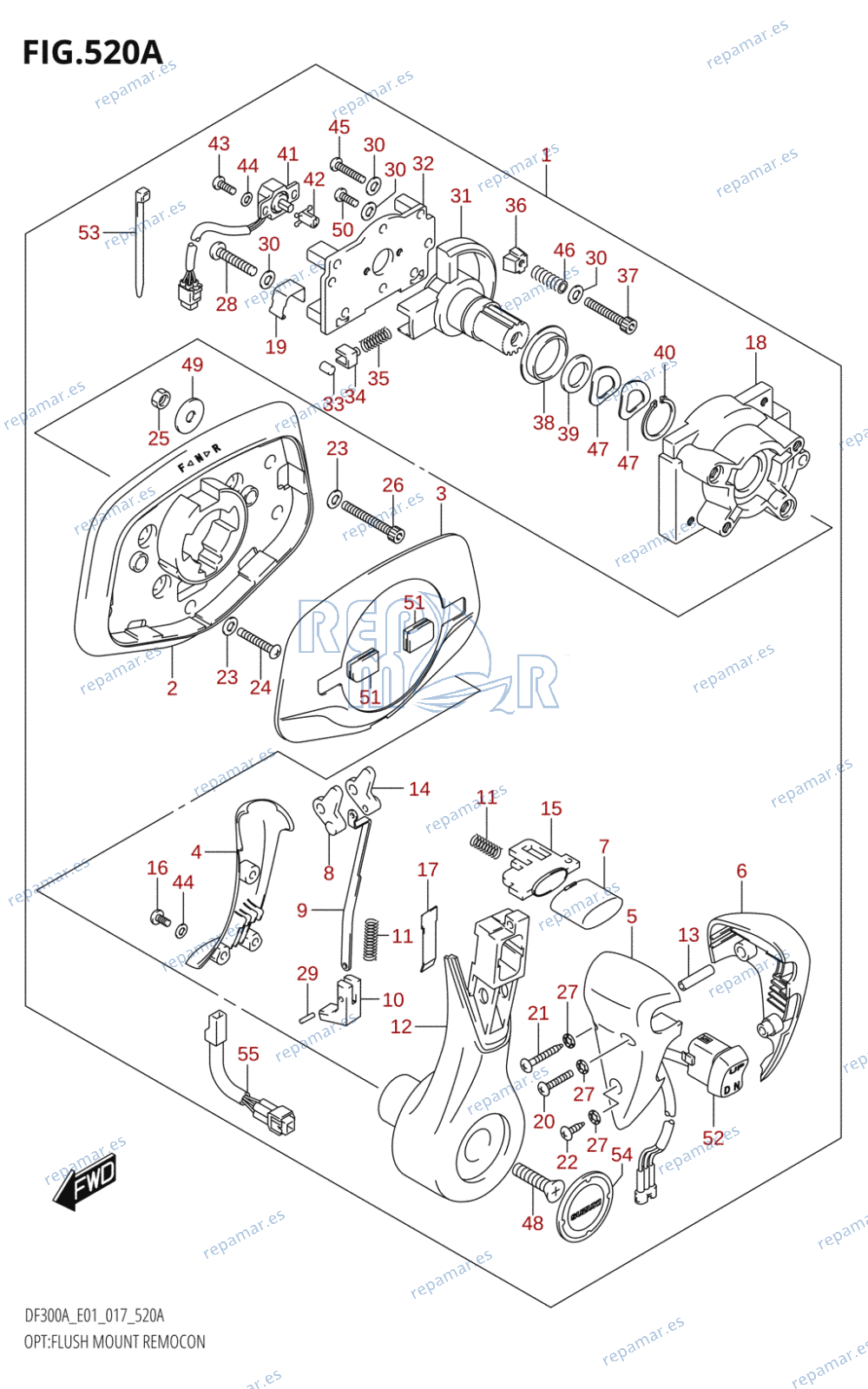 520A - OPT:FLUSH MOUNT REMOCON