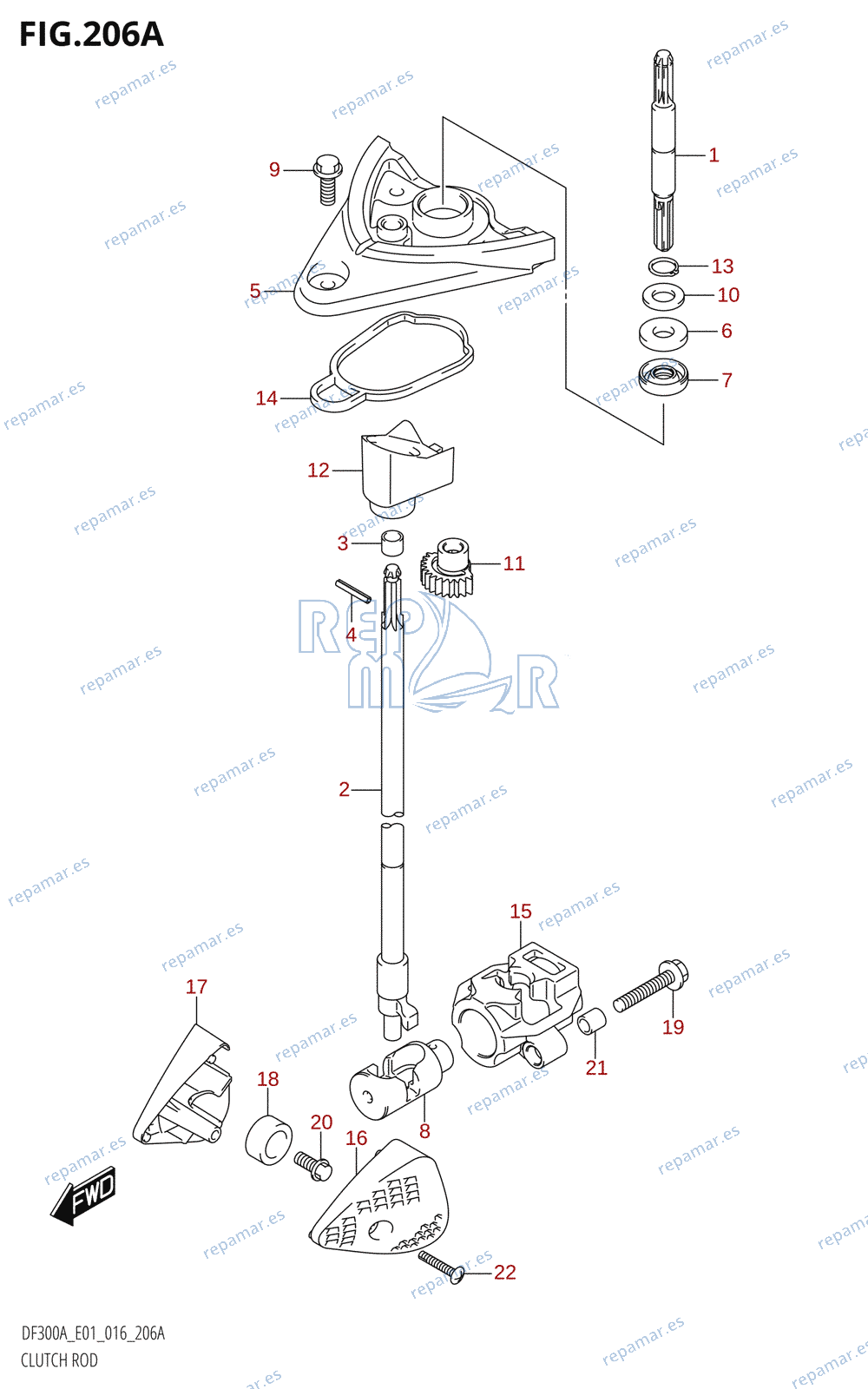 206A - CLUTCH ROD