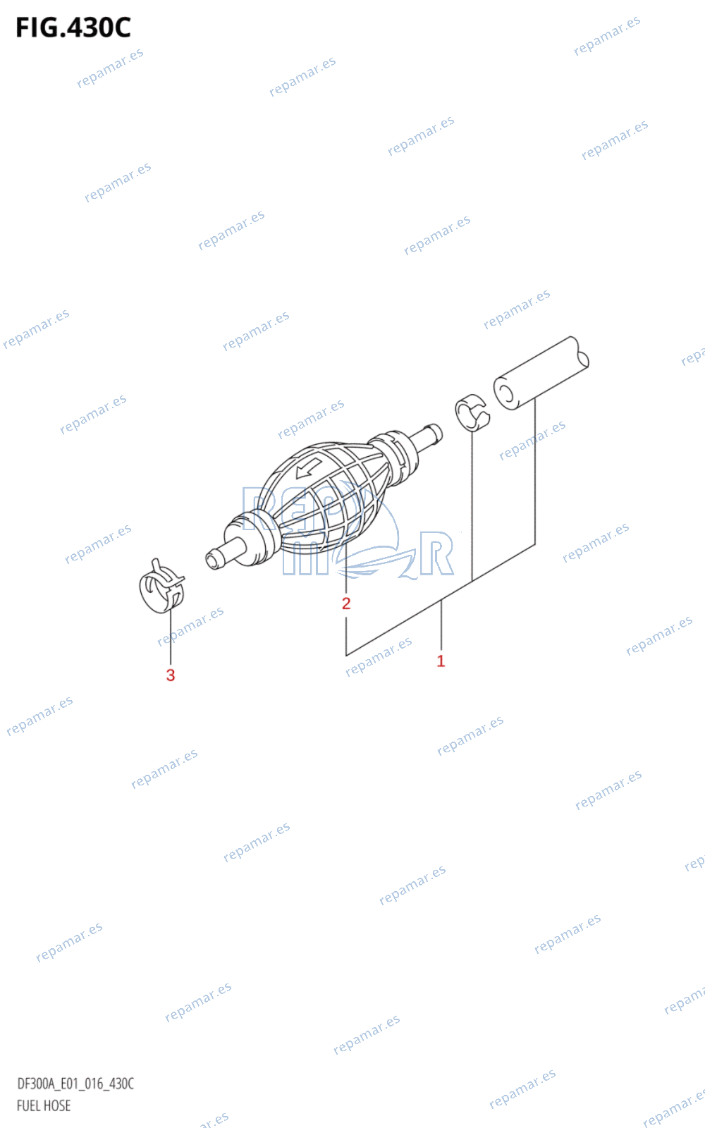 430C - FUEL HOSE (DF250A:E01)