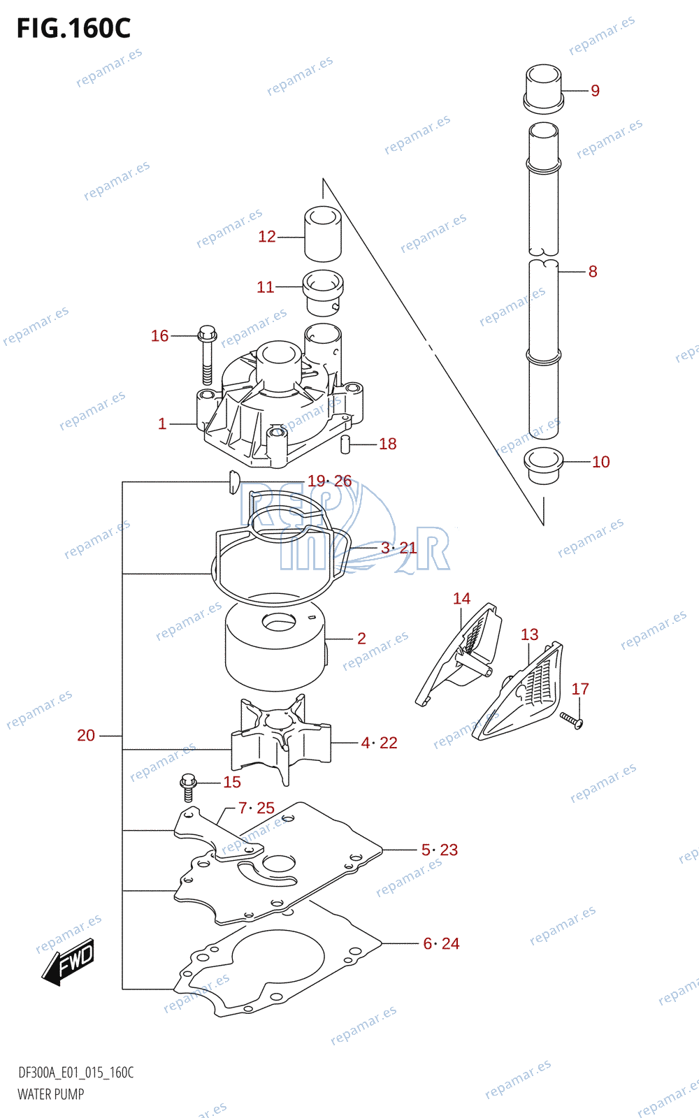 160C - WATER PUMP (DF250A:E01)