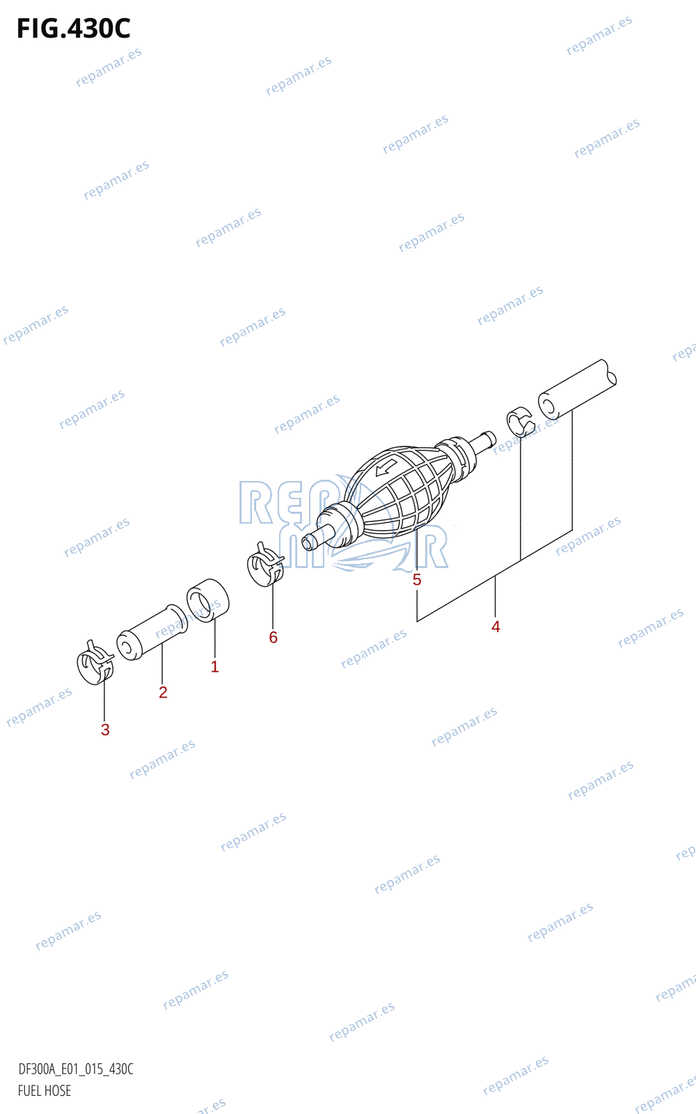 430C - FUEL HOSE (DF250A:E01)