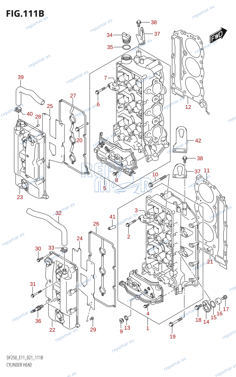 111B - CYLINDER HEAD (DF250T,DF250Z)