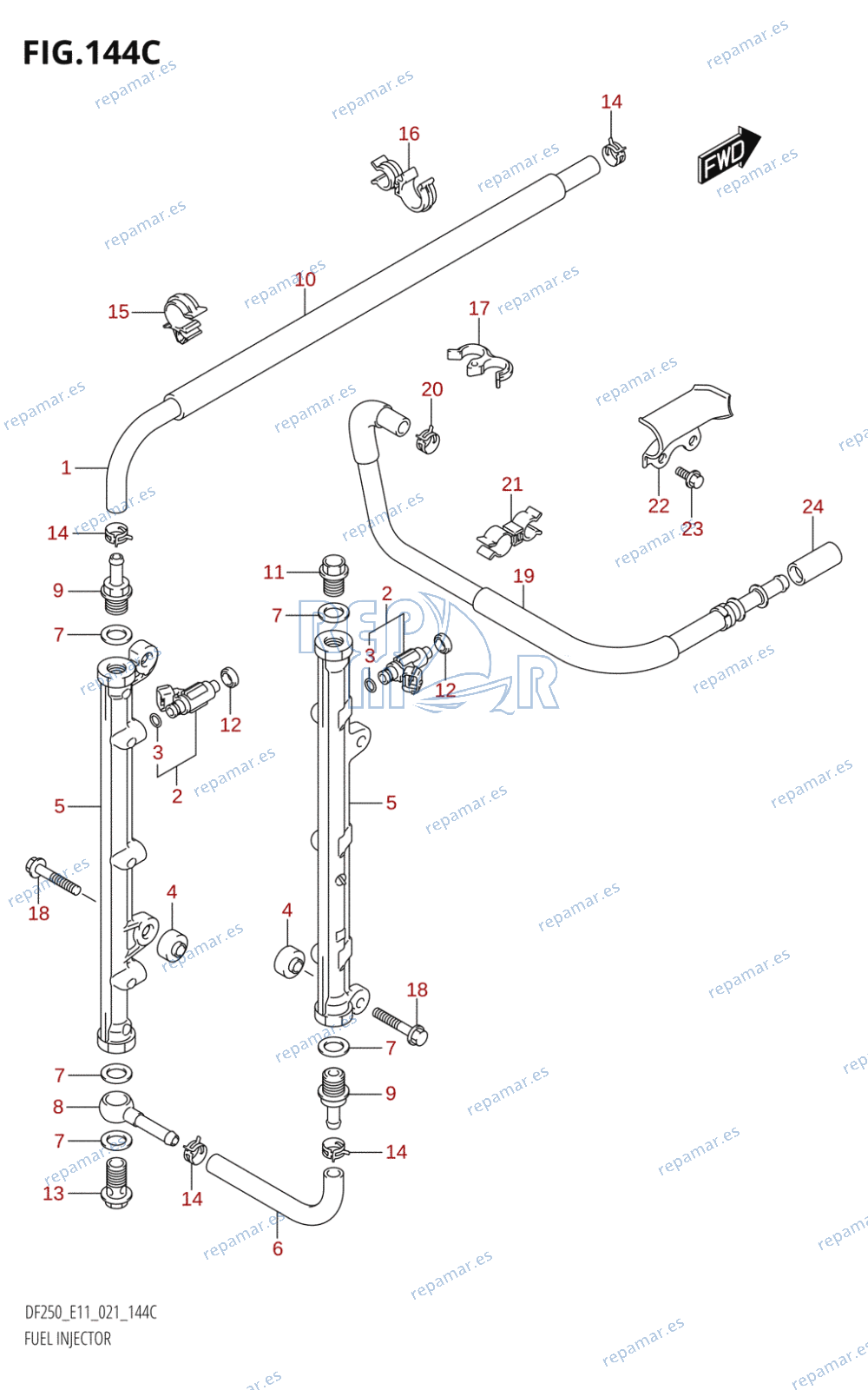 144C - FUEL INJECTOR (E03:DF250ST)