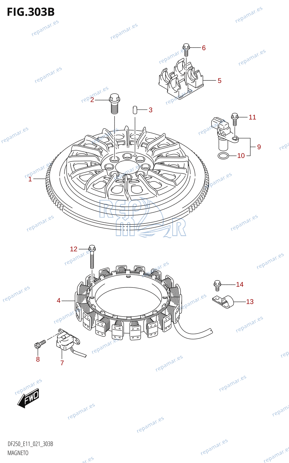 303B - MAGNETO (DF250T,DF250Z,DF250ST)