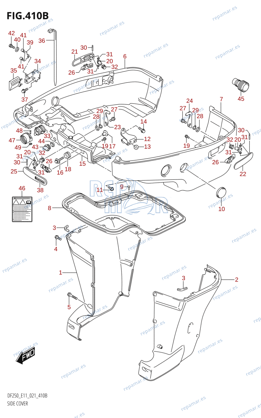 410B - SIDE COVER (X-TRANSOM,XX-TRANSOM)