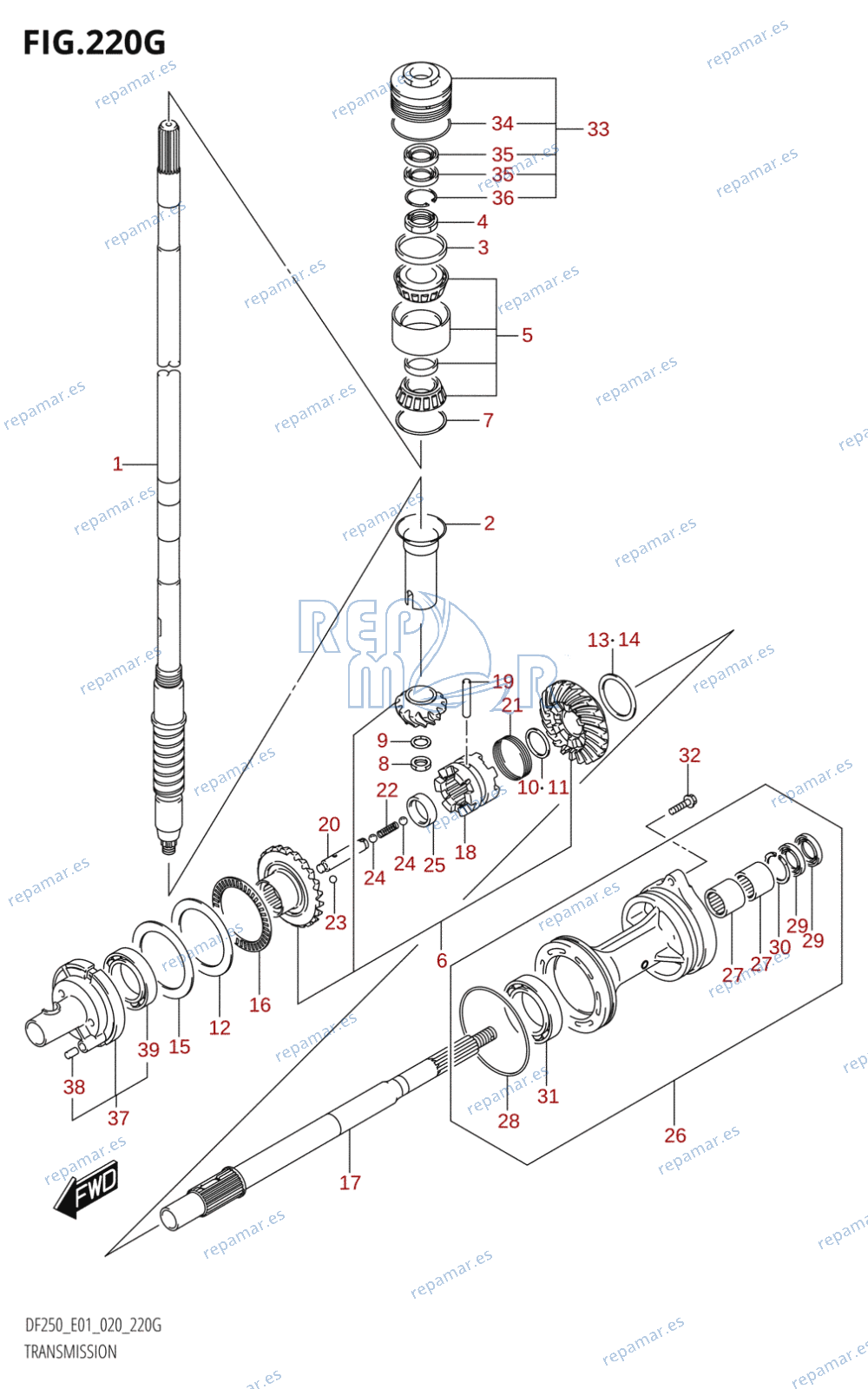 220G - TRANSMISSION (DF250T)