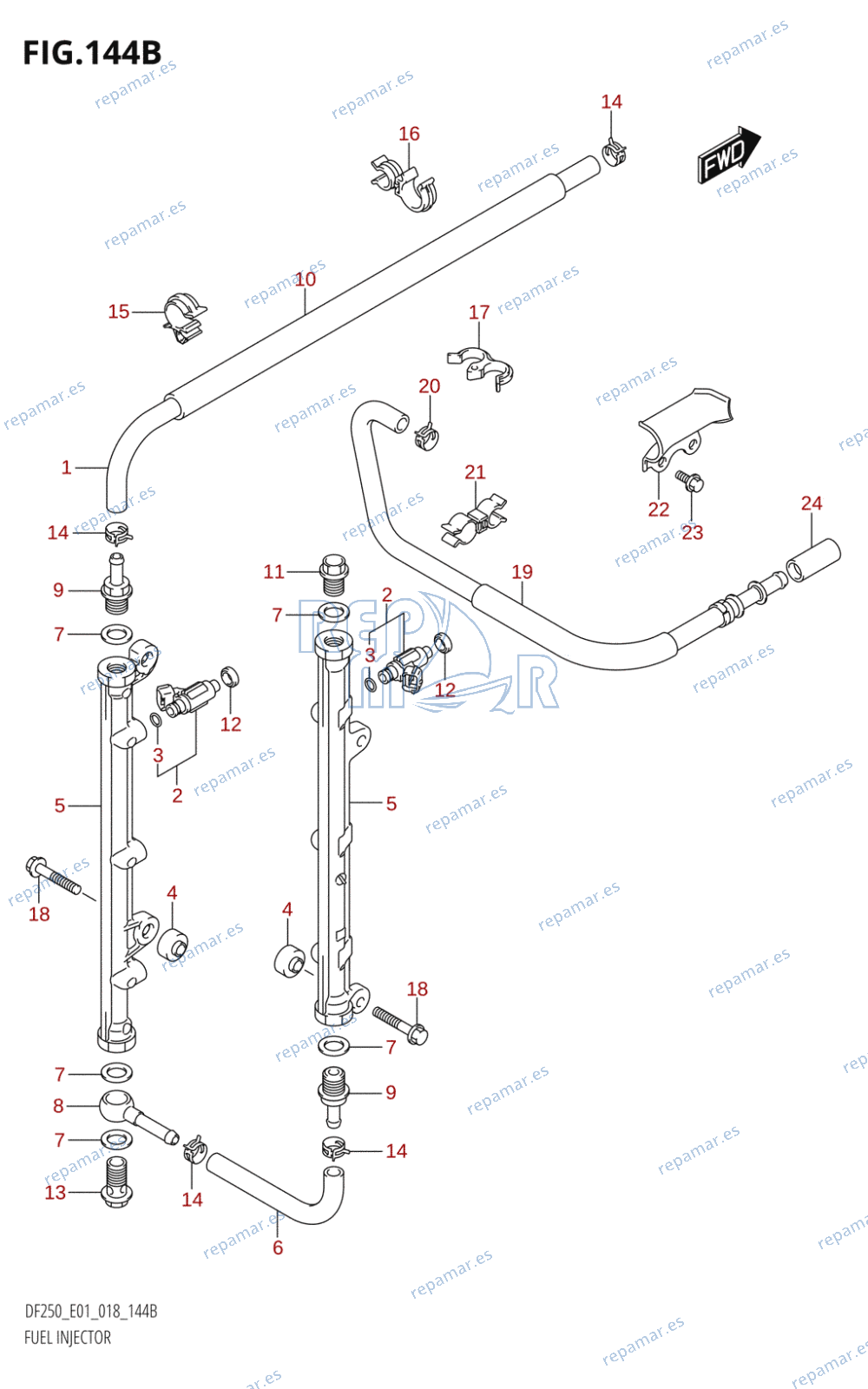 144B - FUEL INJECTOR (E40)