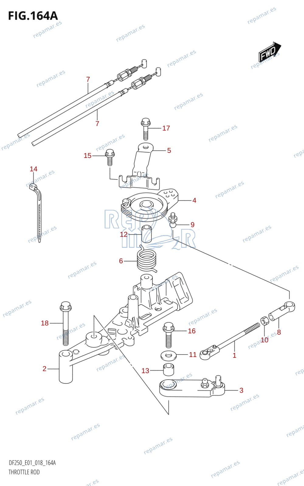 164A - THROTTLE ROD