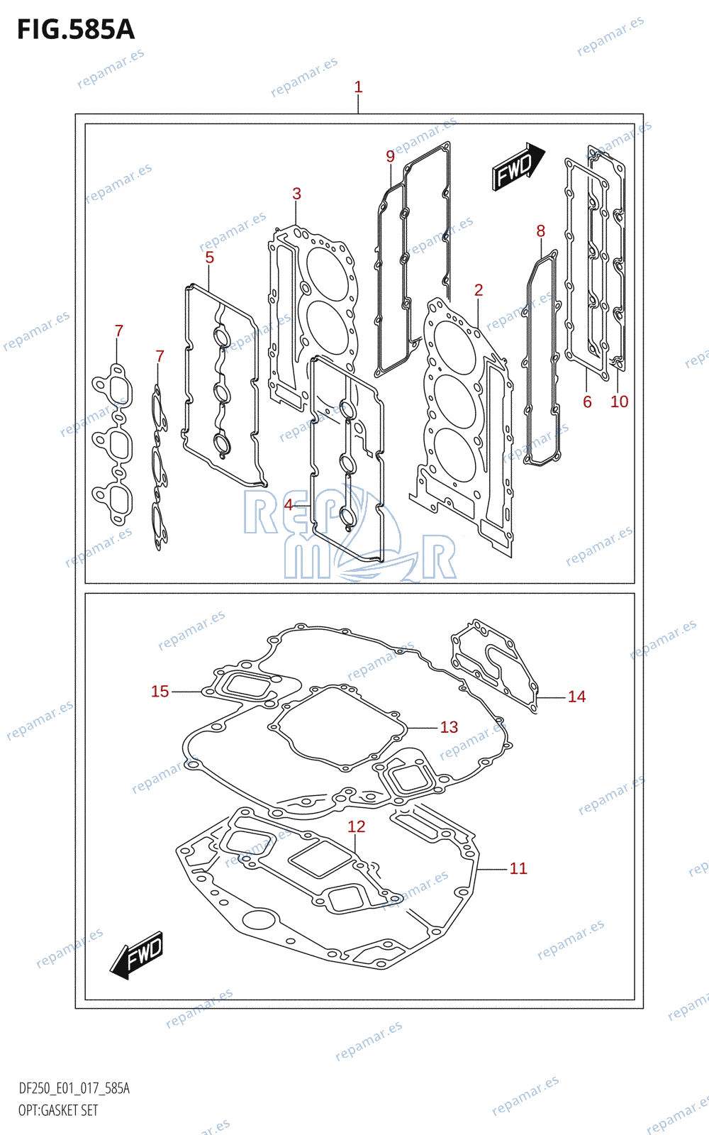 585A - OPT:GASKET SET