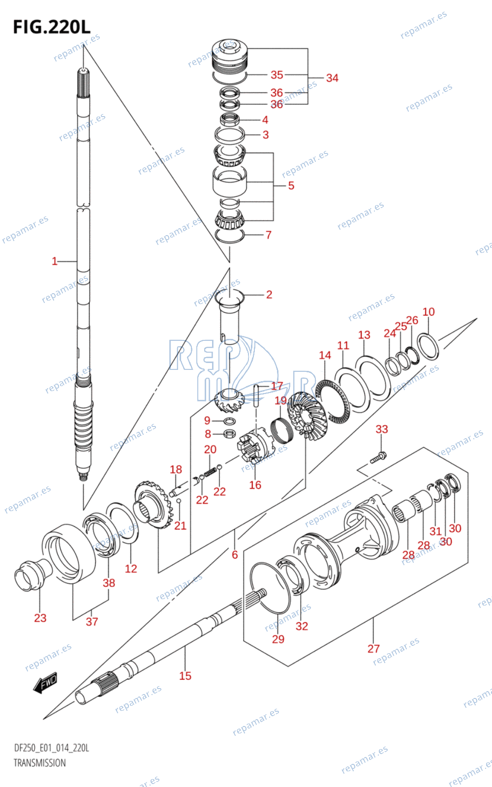 220L - TRANSMISSION (DF250Z:E01)