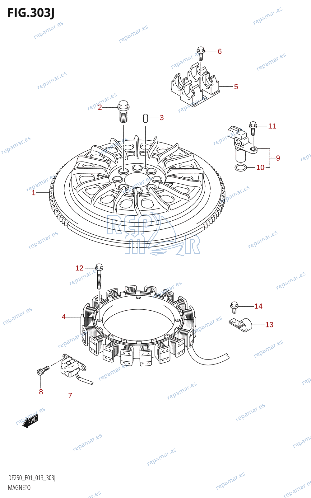 303J - MAGNETO (DF250T:E01)