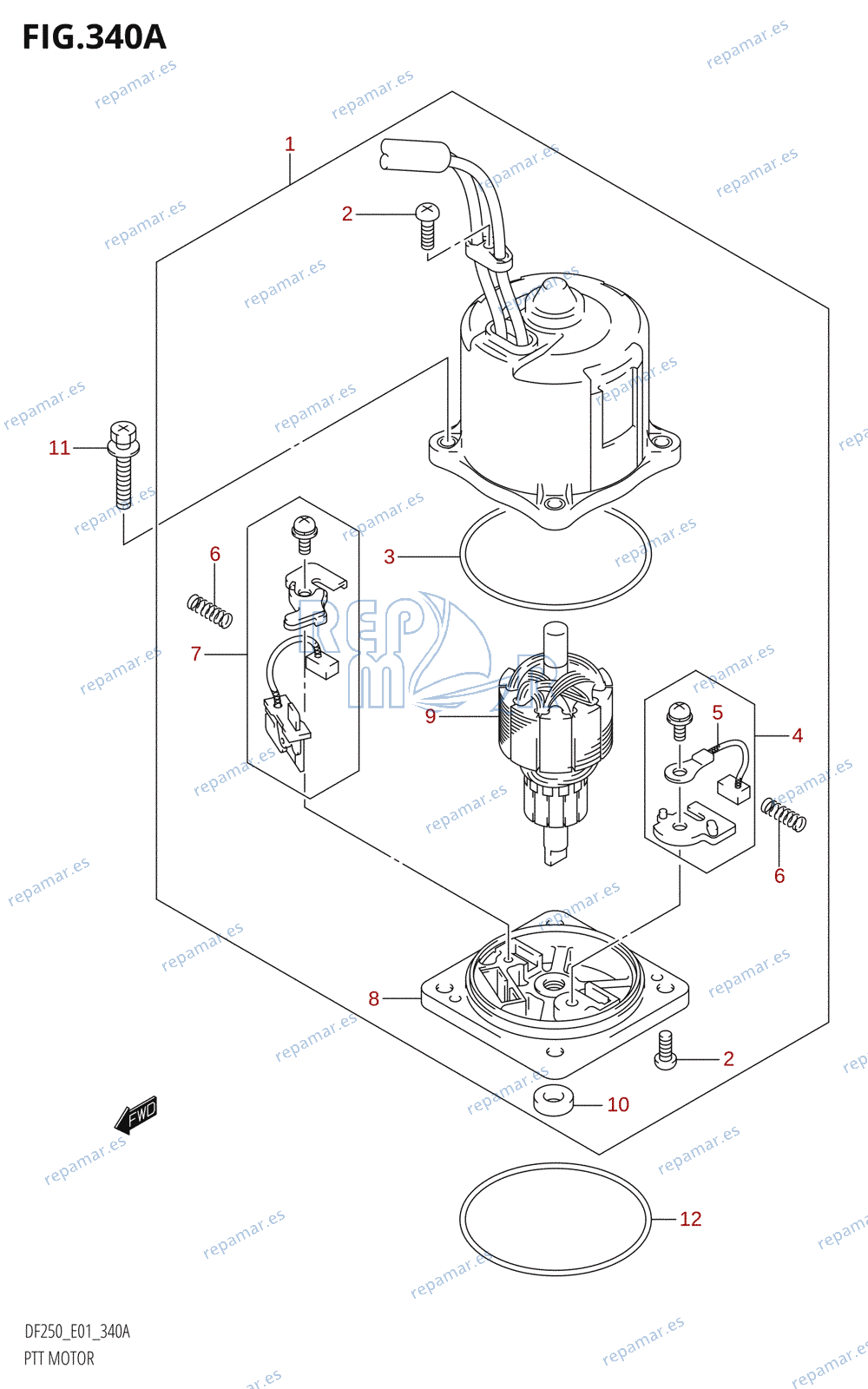 340A - PTT MOTOR (X-TRANSOM,XX-TRANSOM)