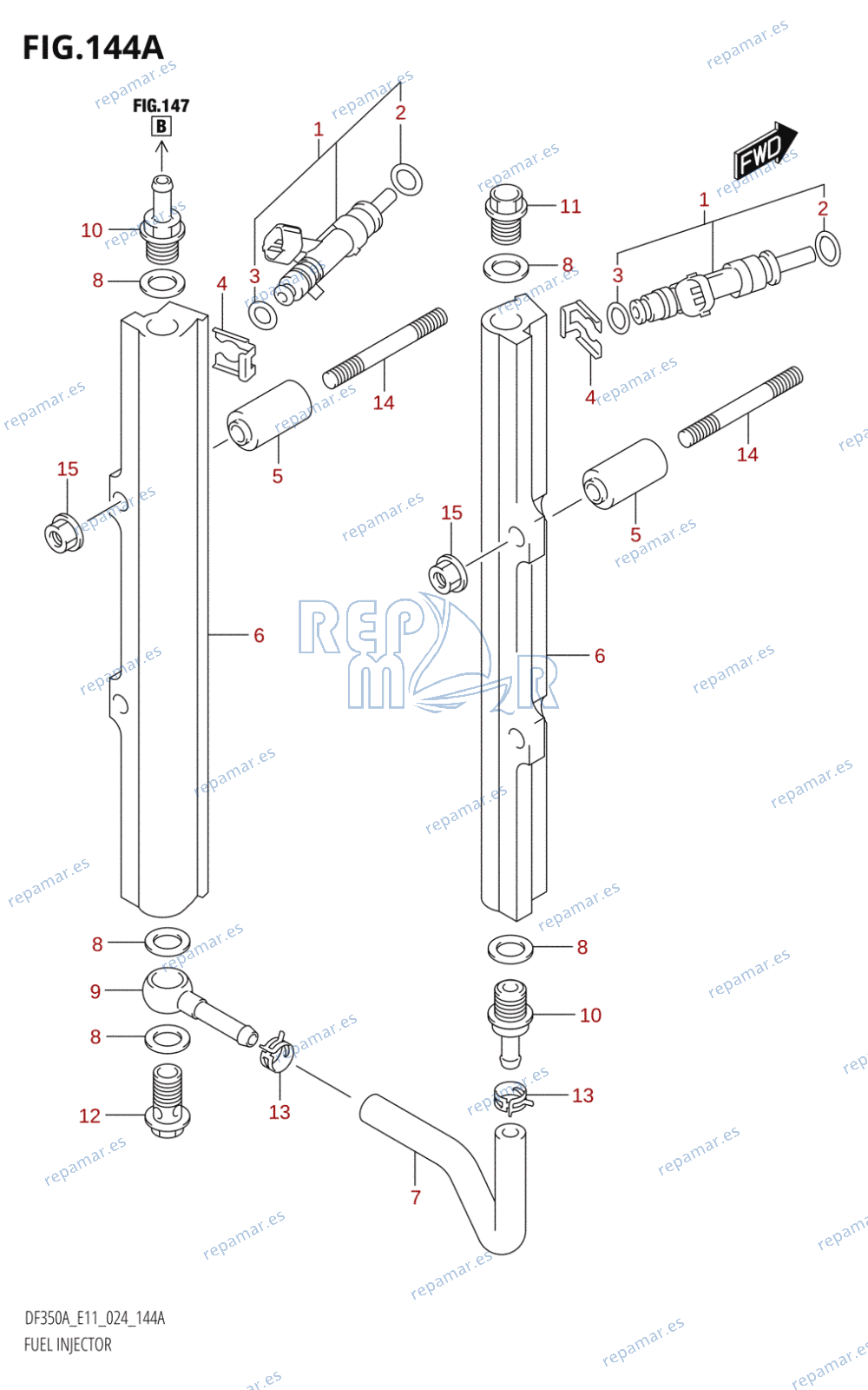 144A - FUEL INJECTOR (E01,E11)