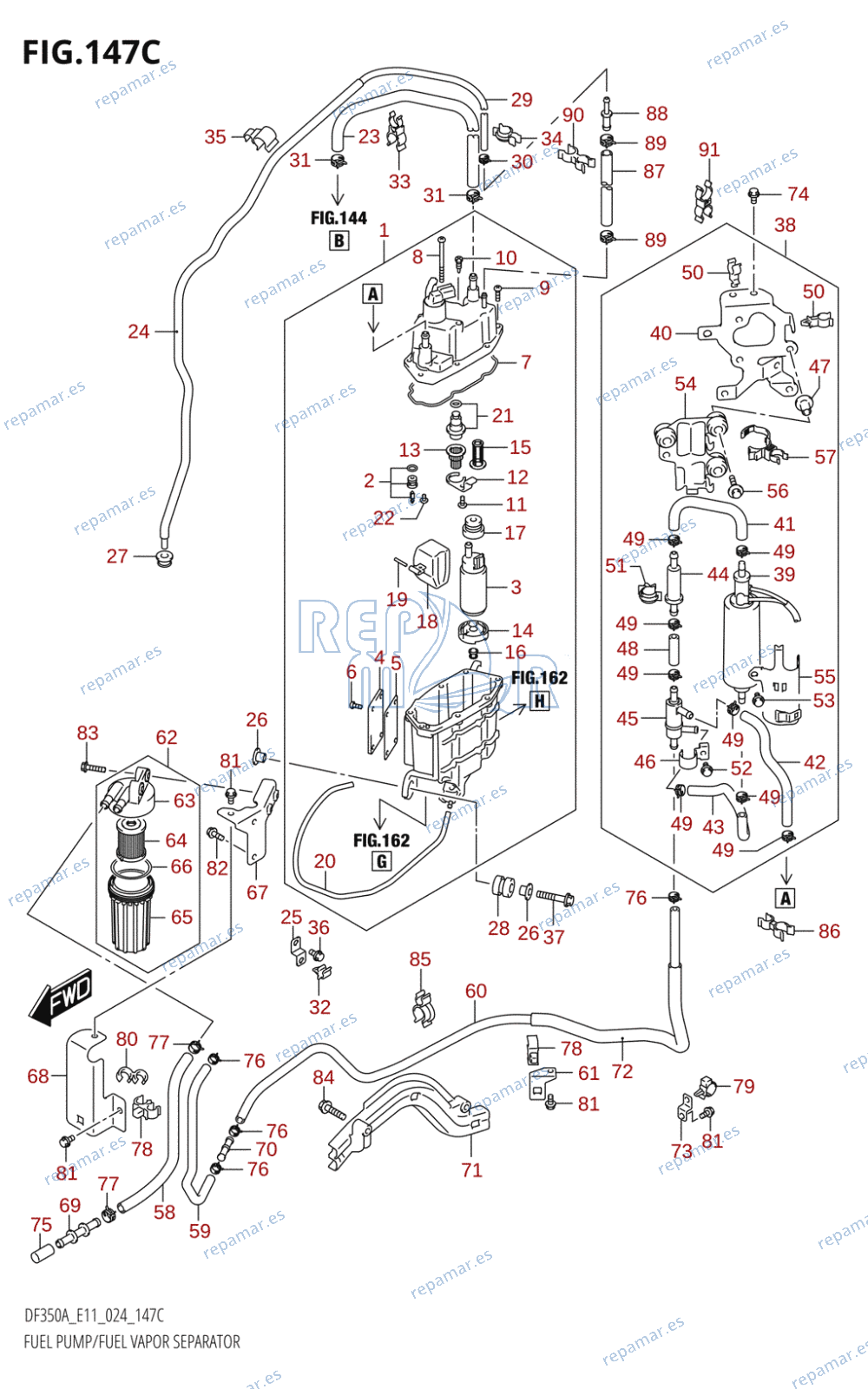 147C - FUEL PUMP /​ FUEL VAPOR SEPARATOR (E40)