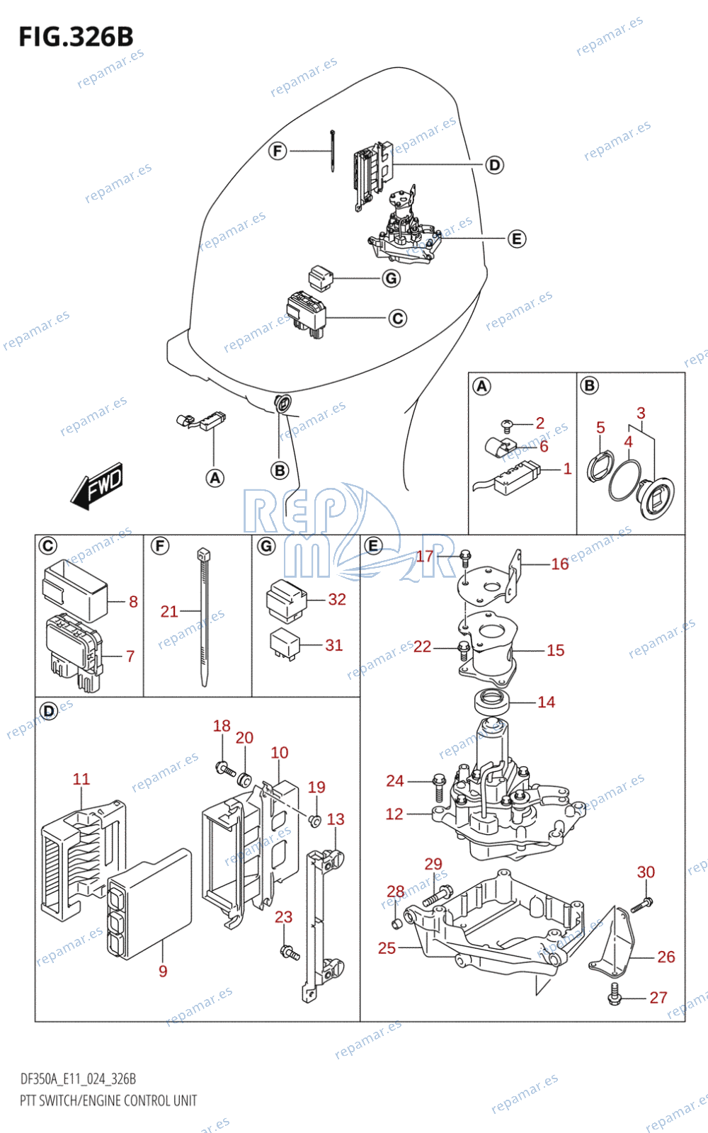 326B - PTT SWITCH /​ ENGINE CONTROL UNIT