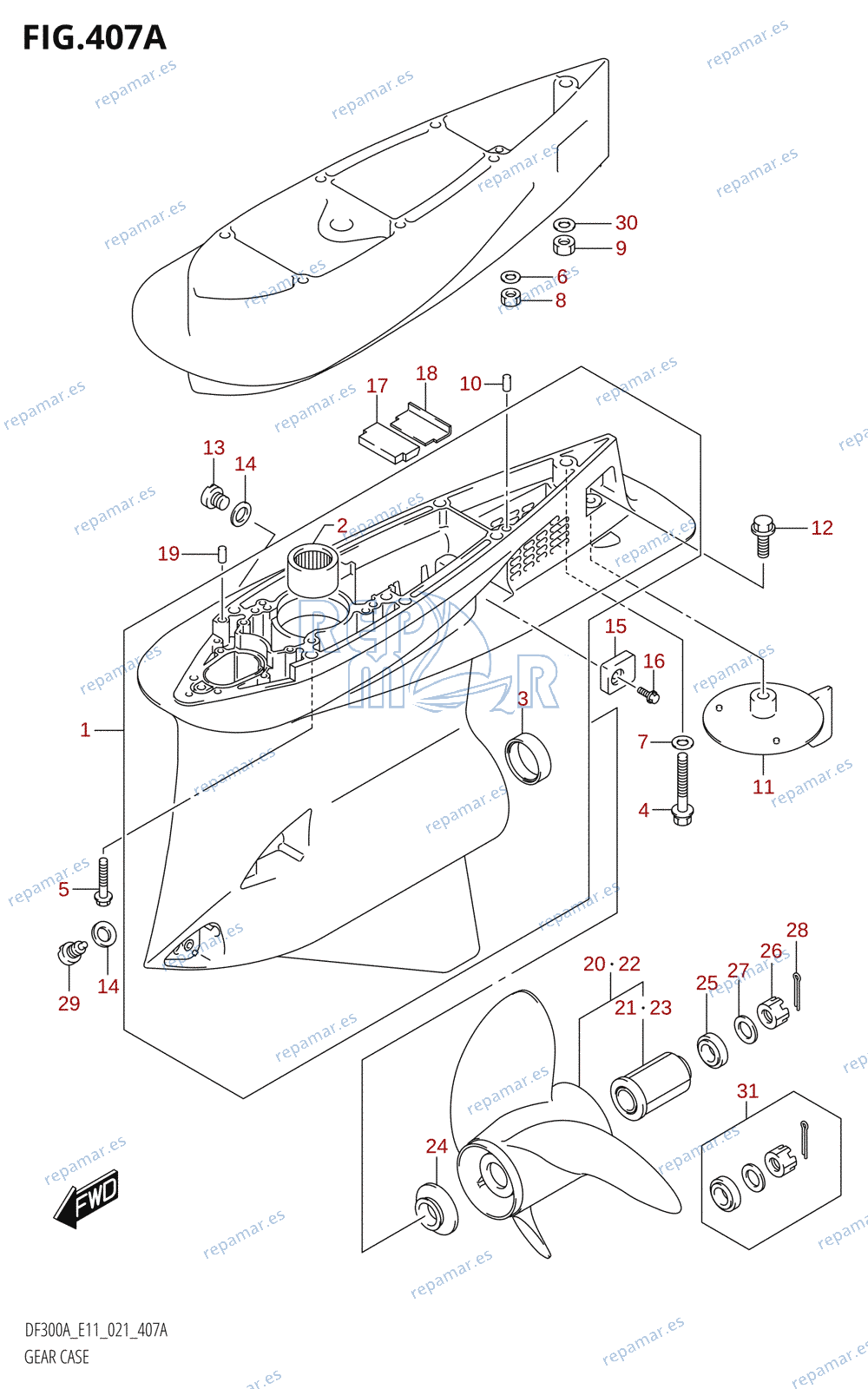 407A - GEAR CASE (E01,E11,E40)