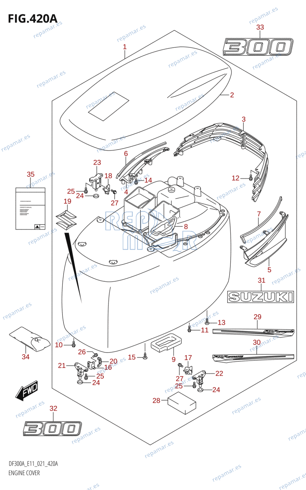 420A - ENGINE COVER (020:DF300A)