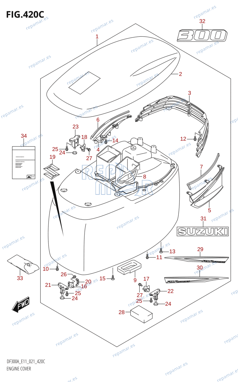 420C - ENGINE COVER (021:DF300A)