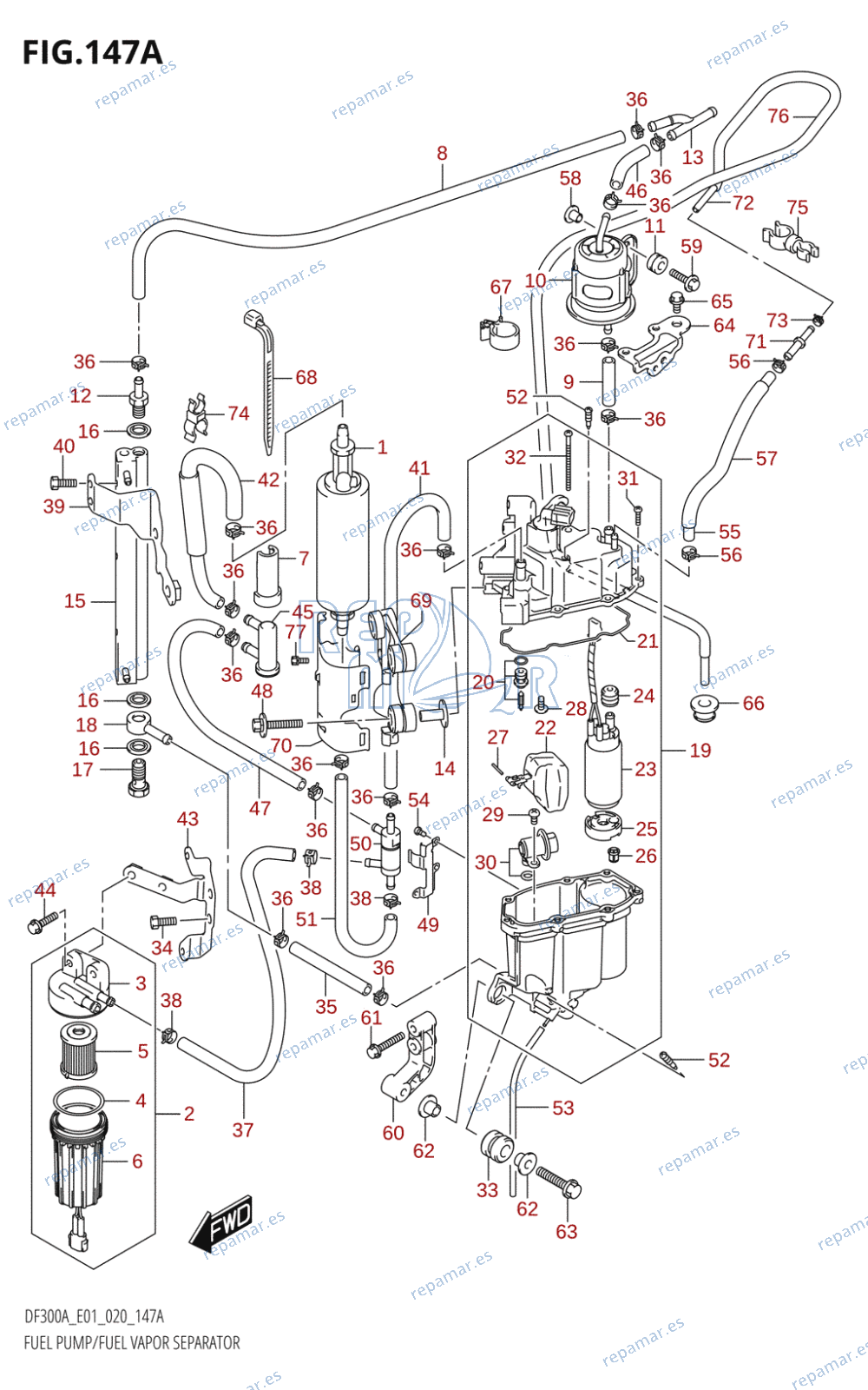 147A - FUEL PUMP /​ FUEL VAPOR SEPARATOR (E01)