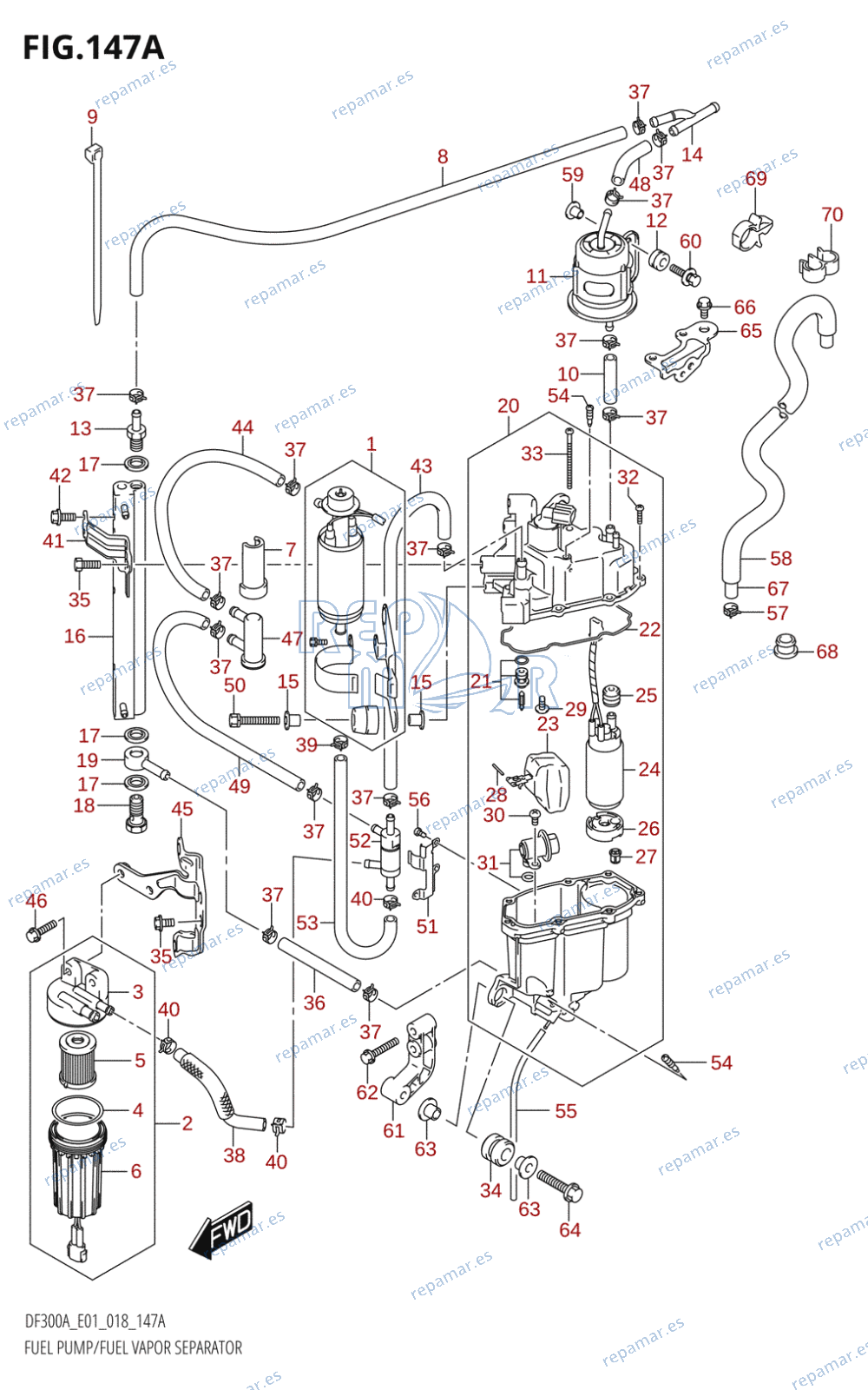 147A - FUEL PUMP /​ FUEL VAPOR SEPARATOR (E01)