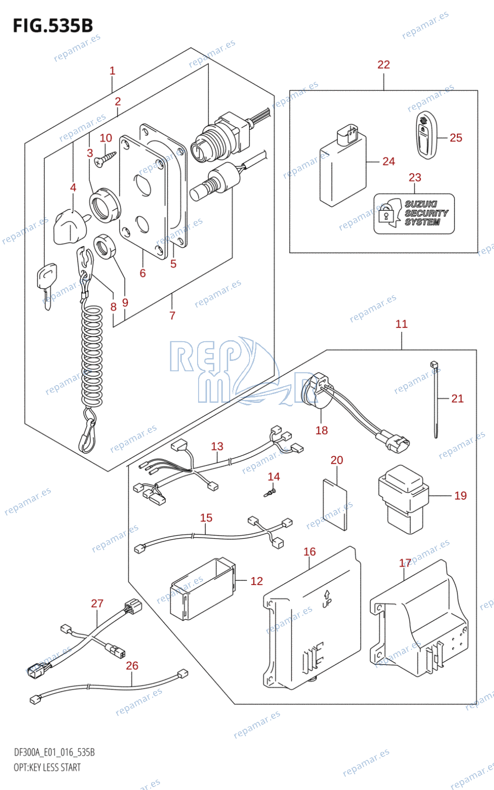 535B - OPT:KEY LESS START (DF250A:E01)