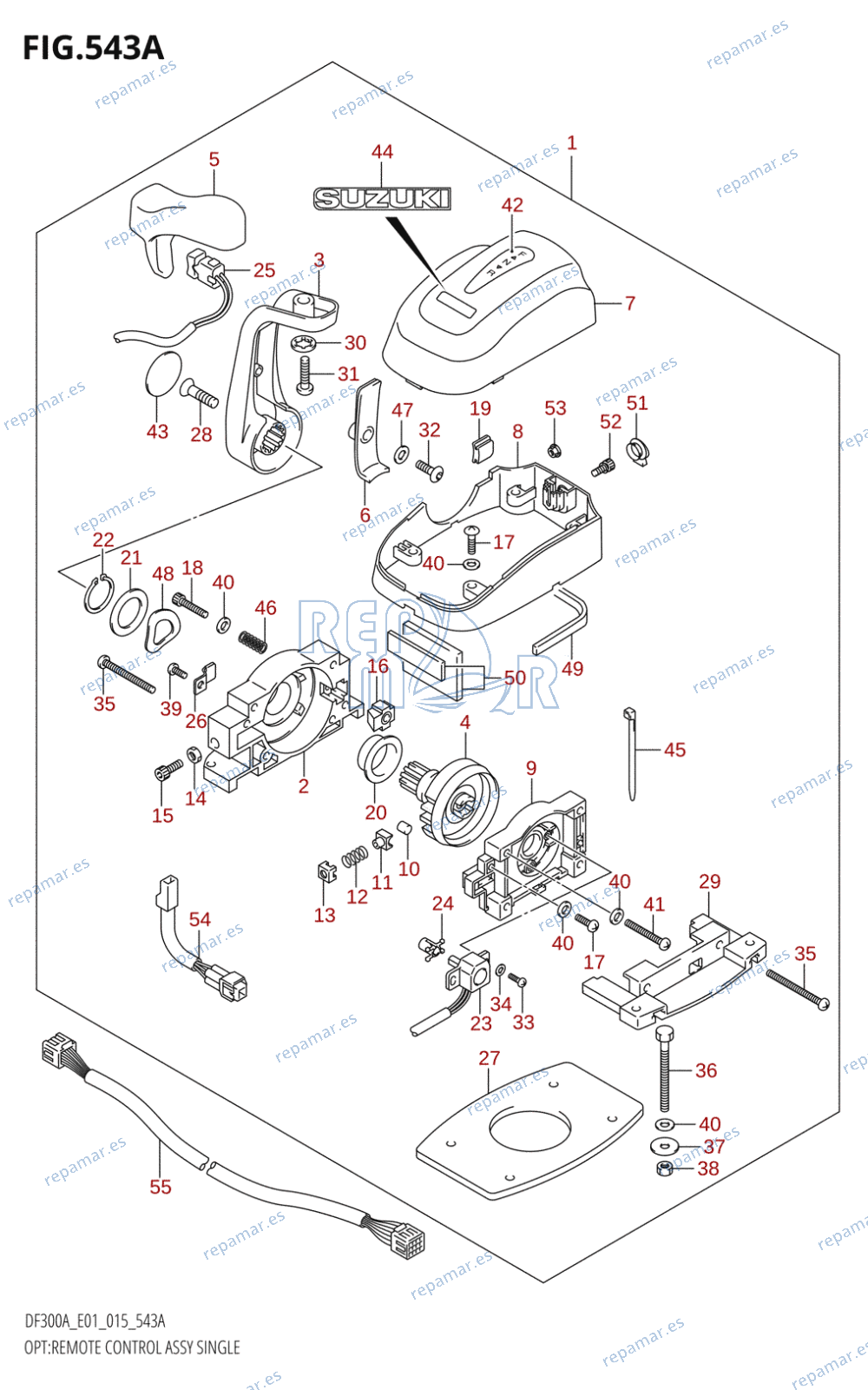 543A - OPT:REMOTE CONTROL ASSY SINGLE