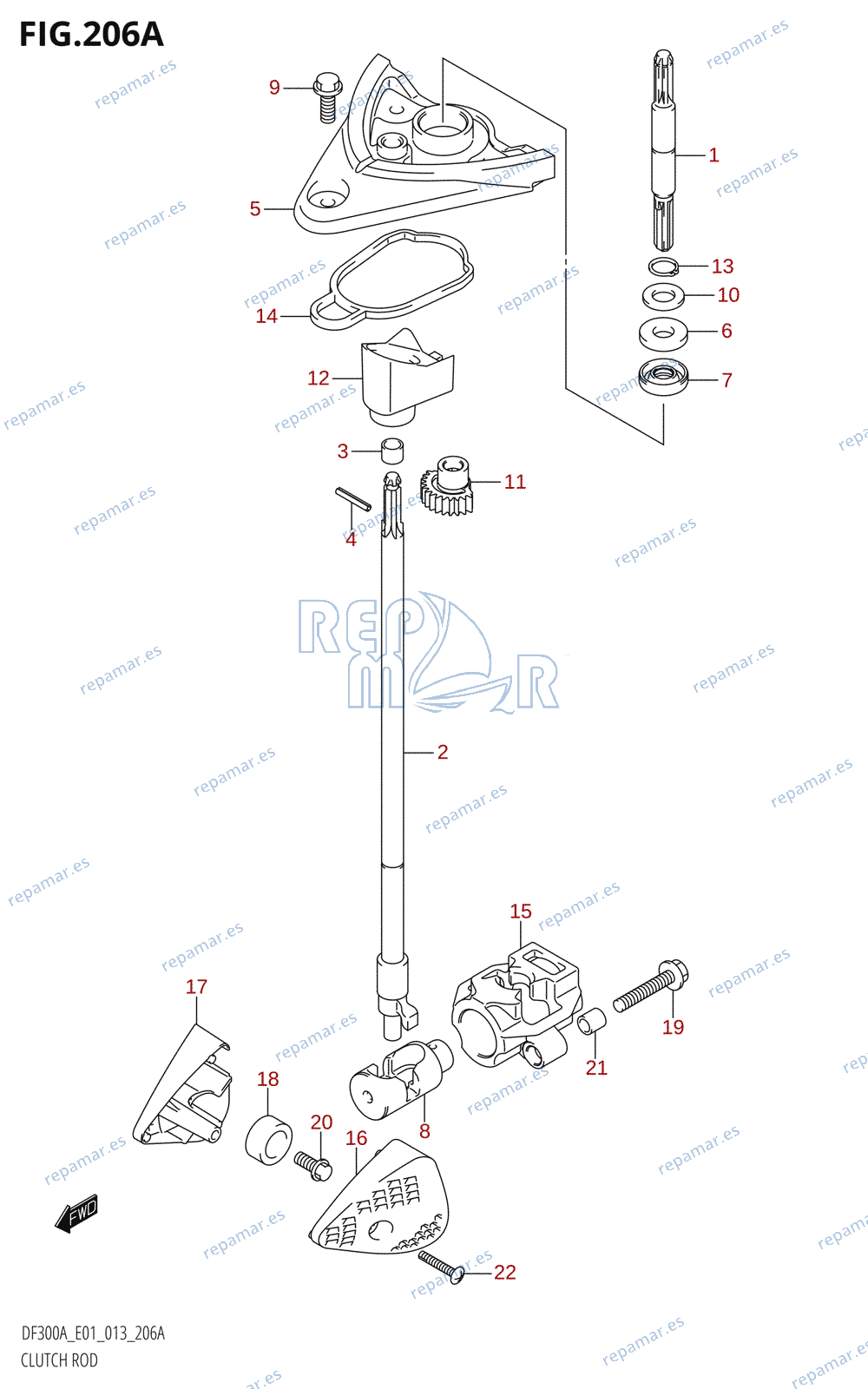 206A - CLUTCH ROD